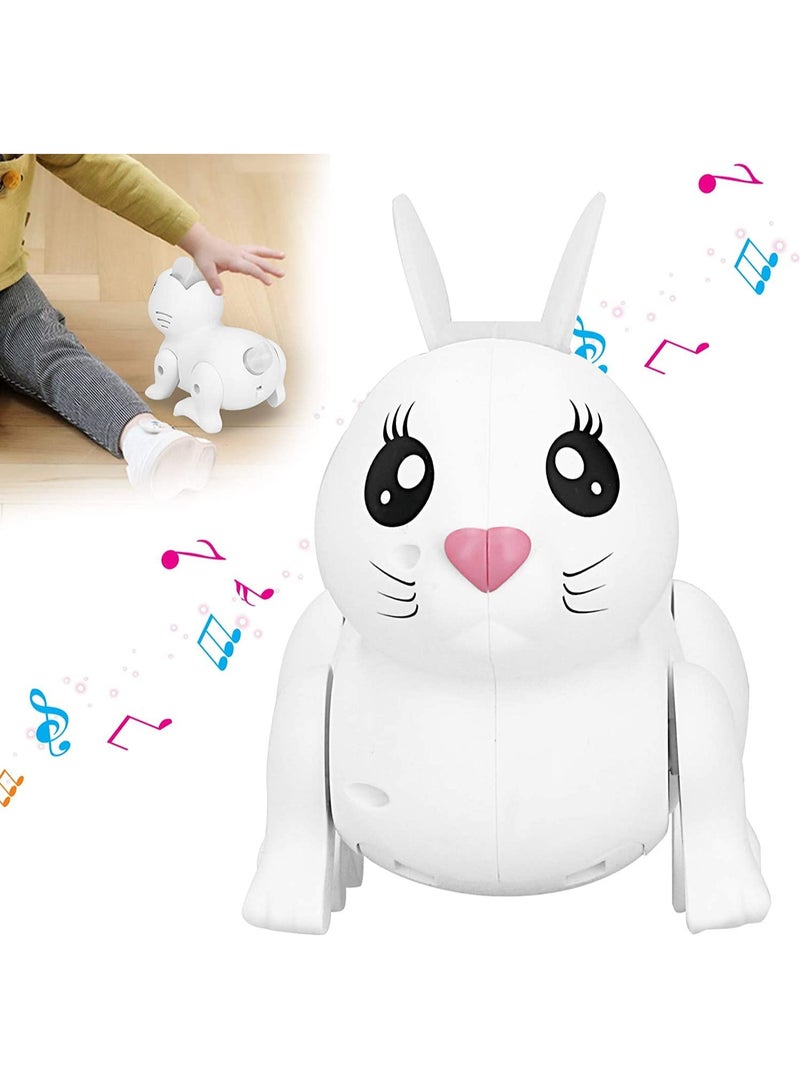 Battery Operated Sweet Sounds Jumping and Walking Rabbit Toy Electronic Bunny Walking Toy for Kids with Light and Music