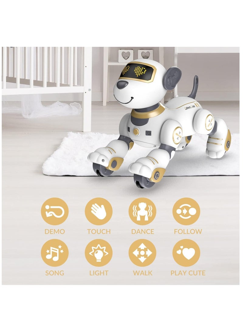 Remote Control Robot Dog Toy - Programmable & Interactive Smart Dancing Robot for Kids (Gold)