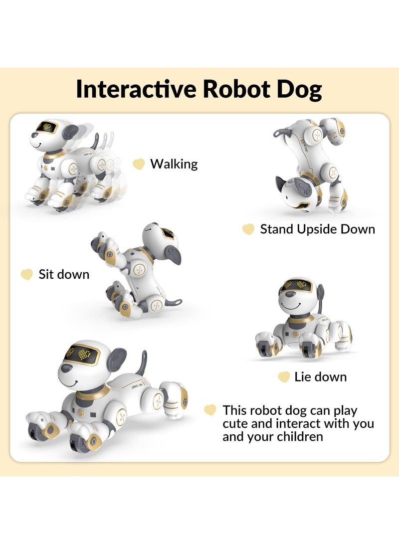 Remote Control Robot Dog Toy - Programmable & Interactive Smart Dancing Robot for Kids (Gold)