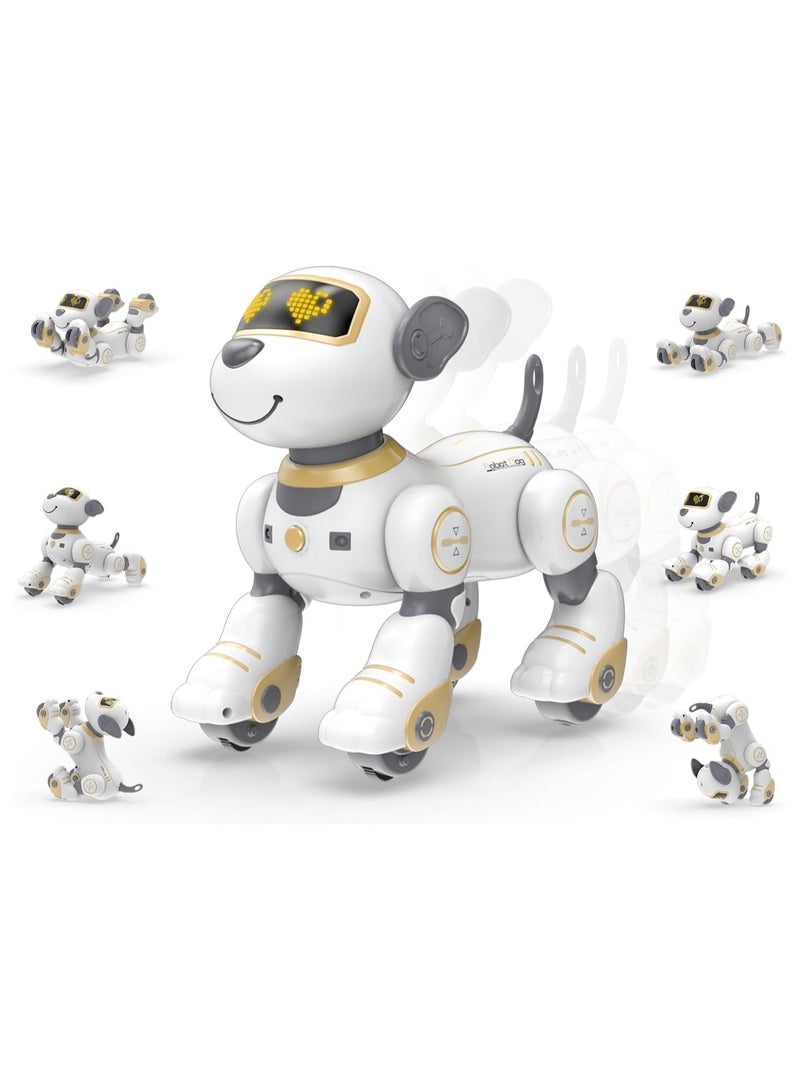 Remote Control Robot Dog Toy - Programmable & Interactive Smart Dancing Robot for Kids (Gold)