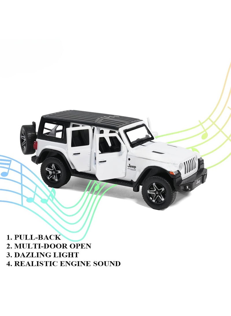 JEEP Model Car 1:32 Exclusive Alloy Metal Pull Back Die-cast Car Die-cast Metal Pullback Toy car with Openable Doors & Light Music