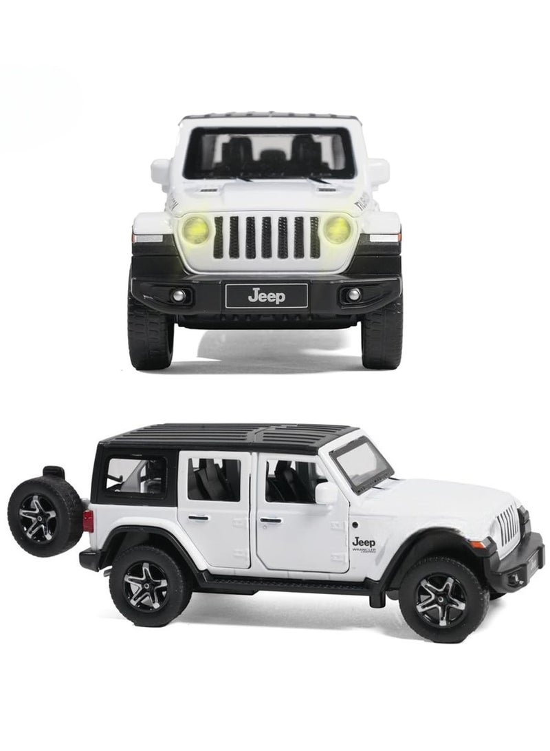 JEEP Model Car 1:32 Exclusive Alloy Metal Pull Back Die-cast Car Die-cast Metal Pullback Toy car with Openable Doors & Light Music