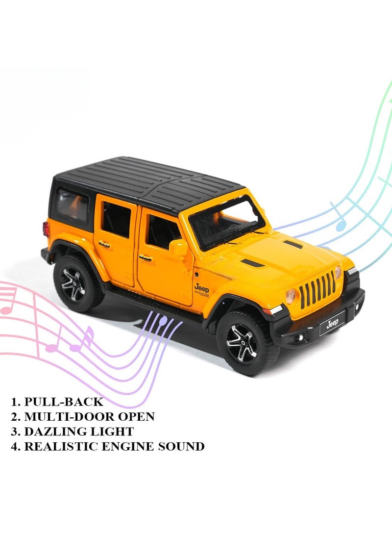 JEEP Model Car 1:32 Exclusive Alloy Metal Pull Back Die-cast Car Die-cast Metal Pullback Toy car with Openable Doors & Light Music