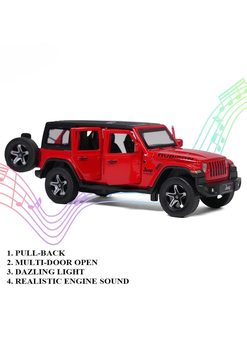 JEEP Model Car 1:32 Exclusive Alloy Metal Pull Back Die-cast Car Die-cast Metal Pullback Toy car with Openable Doors & Light Music