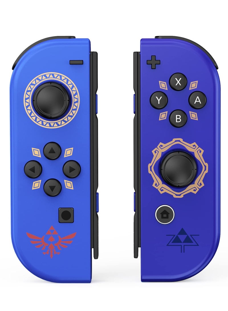 Wireless Joy-Con Controllers for Nintendo Switch, L/R Replacement Compatible with Switch/Lite/OLED, Joystick with Wake-up, Screenshot, and Dual Vibration (Dark Blue)