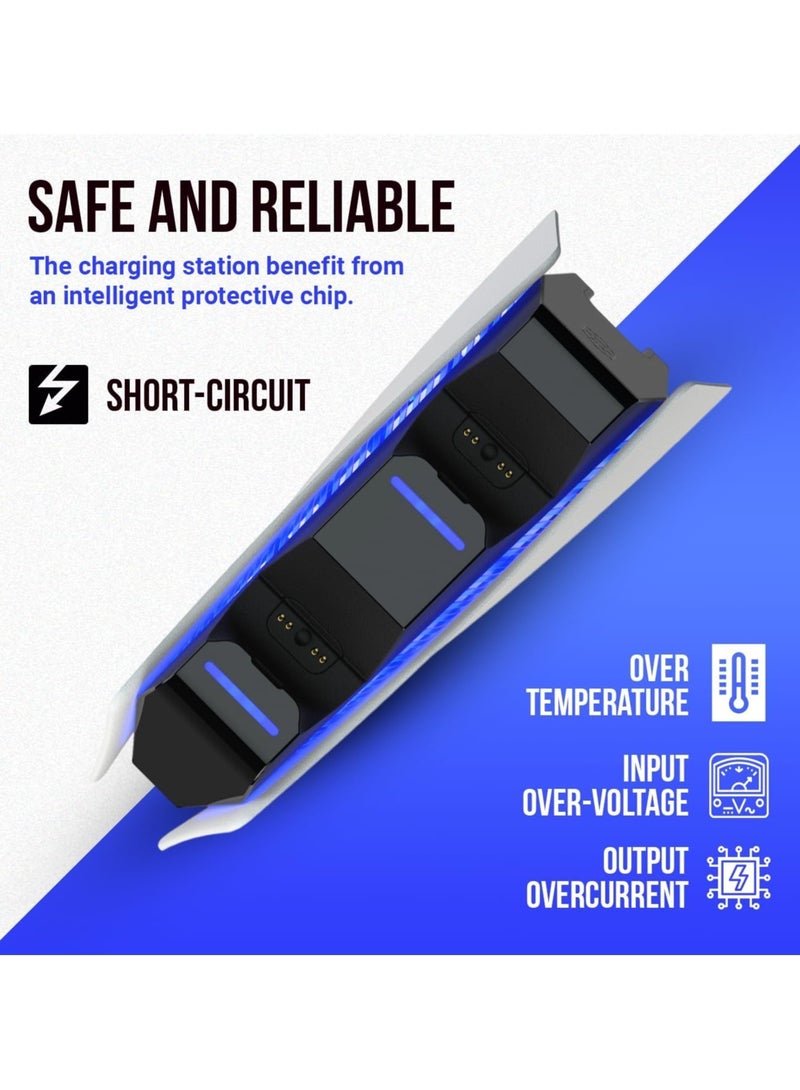 PS5 Charging Station | PS5 Controller Charger for Playstation 5 Dualsense Controller | USB Type C PS5 Charger Stand with LED Indicator