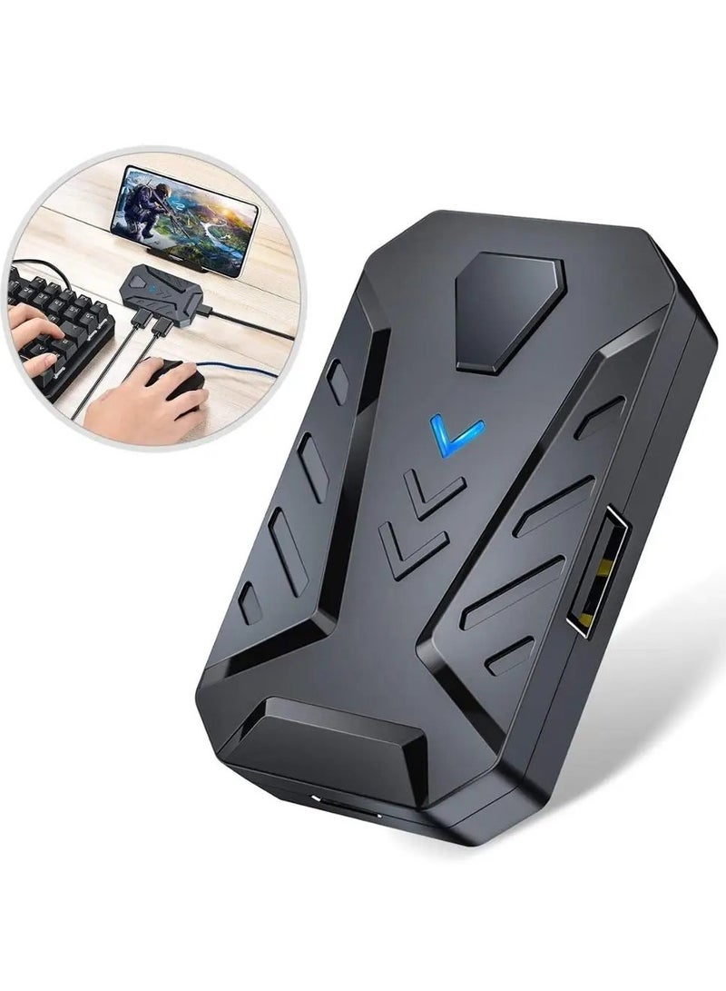 Mobile Game Keyboard and Mouse Adapter, PUBG/Call of Duty Controller Converter Wired/Wireless for Android/(iOS Less than 13.4)