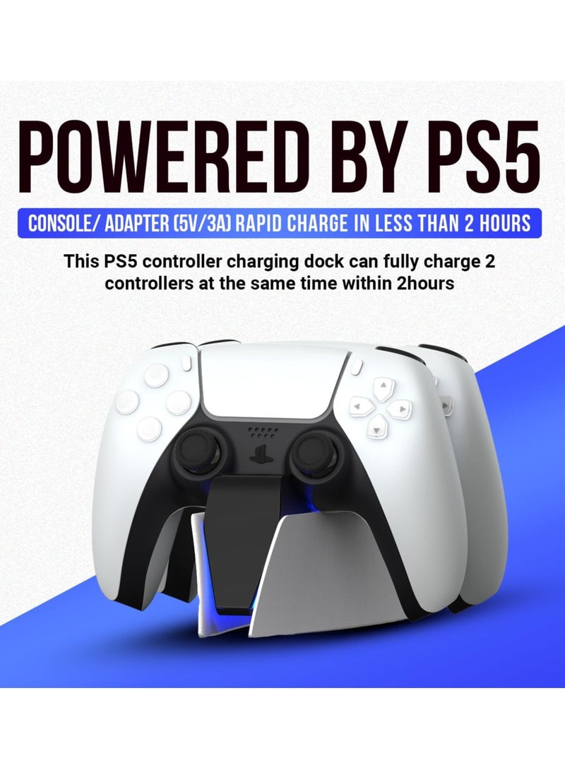 PS5 Charging Station | PS5 Controller Charger for Playstation 5 Dualsense Controller | USB Type C PS5 Charger Stand with LED Indicator