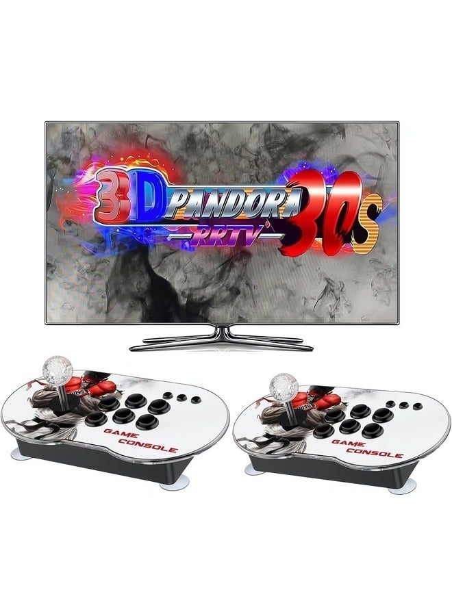 Pandora Box HD 4K Arcade Controller with 10000+ Games HDMI 64G Game Console 2 Player Joystick 3D Dual Controller.