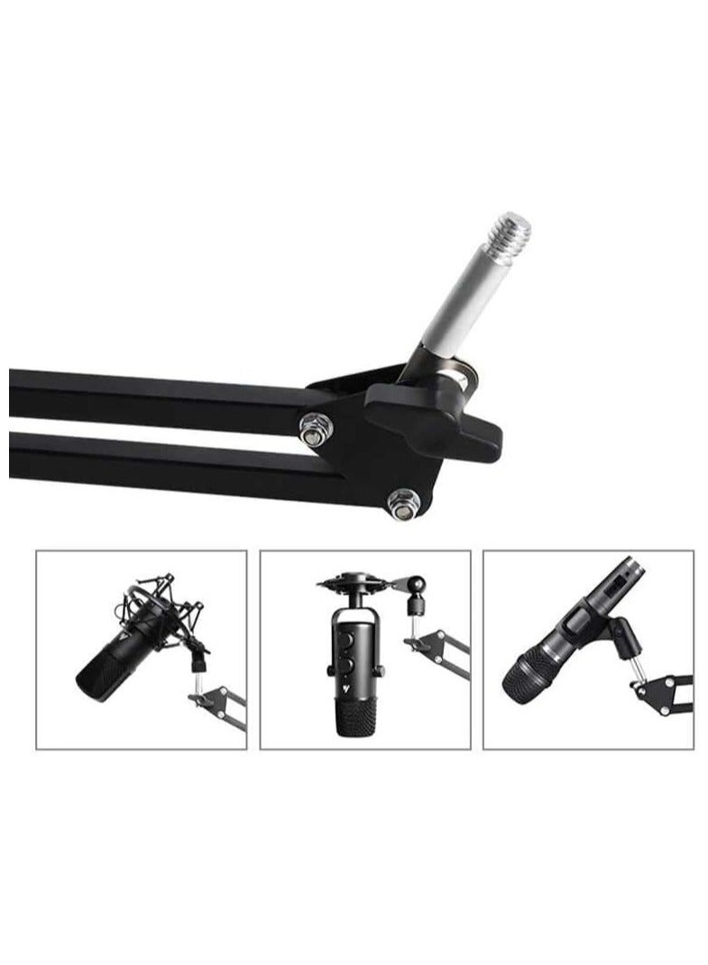 Maono AU-B01 Microphone Suspension Boom Scissor Arm Stand (Black)