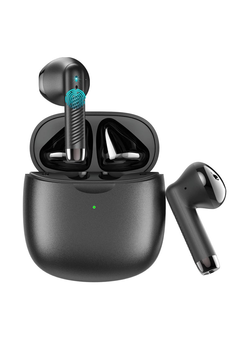 Bluetooth 5.3 Earbuds Stereo Bass, In-Ear Bluetooth Headphones Noise Canceling Microphone, IP7 Waterproof Sports Earphones, 32 Hours Playtime USB C Mini Charging Case Earbuds