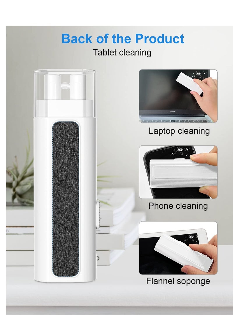 Multi-Function 8 in 1 Electronic Cleaner Kit for Earbuds, Phones, Keyboards, iPads, and Cameras in White