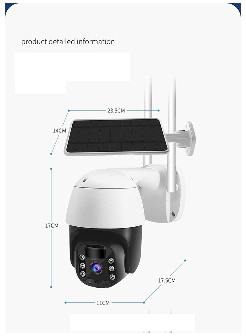 Wireless 4G LTE Solar Security Camera – Outdoor IP Camera with Rechargeable Battery, Color Night Vision, PIR Motion Detection, Alexa Support | Wireless CCTV Camera