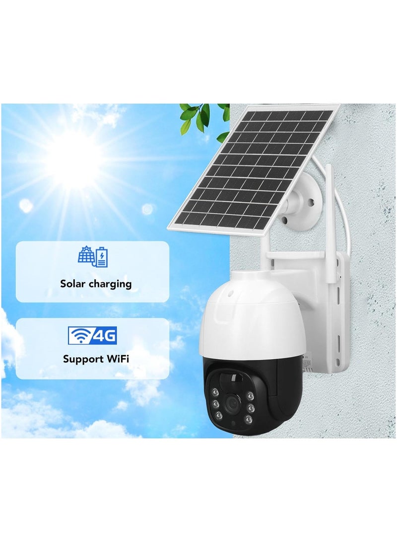 Wireless 4G LTE Solar Security Camera – Outdoor IP Camera with Rechargeable Battery, Color Night Vision, PIR Motion Detection, Alexa Support | Wireless CCTV Camera