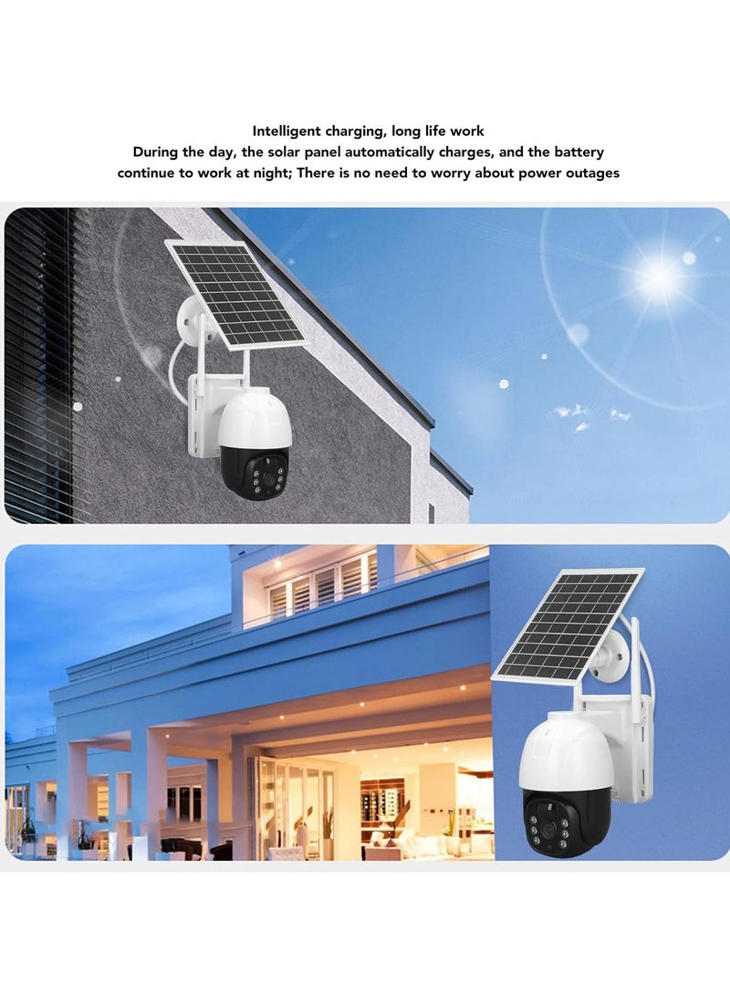 Wireless 4G LTE Solar Security Camera – Outdoor IP Camera with Rechargeable Battery, Color Night Vision, PIR Motion Detection, Alexa Support | Wireless CCTV Camera