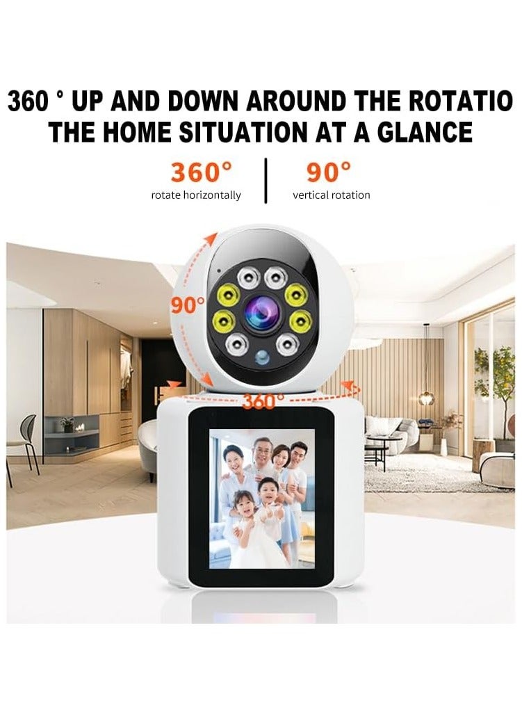 2.8-inch HD Screen Smart Security Camera - WiFi Wireless Video Monitor with One-Touch Calling, Night Vision, Motion Detection - Ideal for Baby and Pet Monitoring