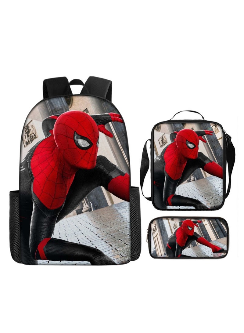 Spider-Man Student Backpack Three-Piece Set 29*16*42cm