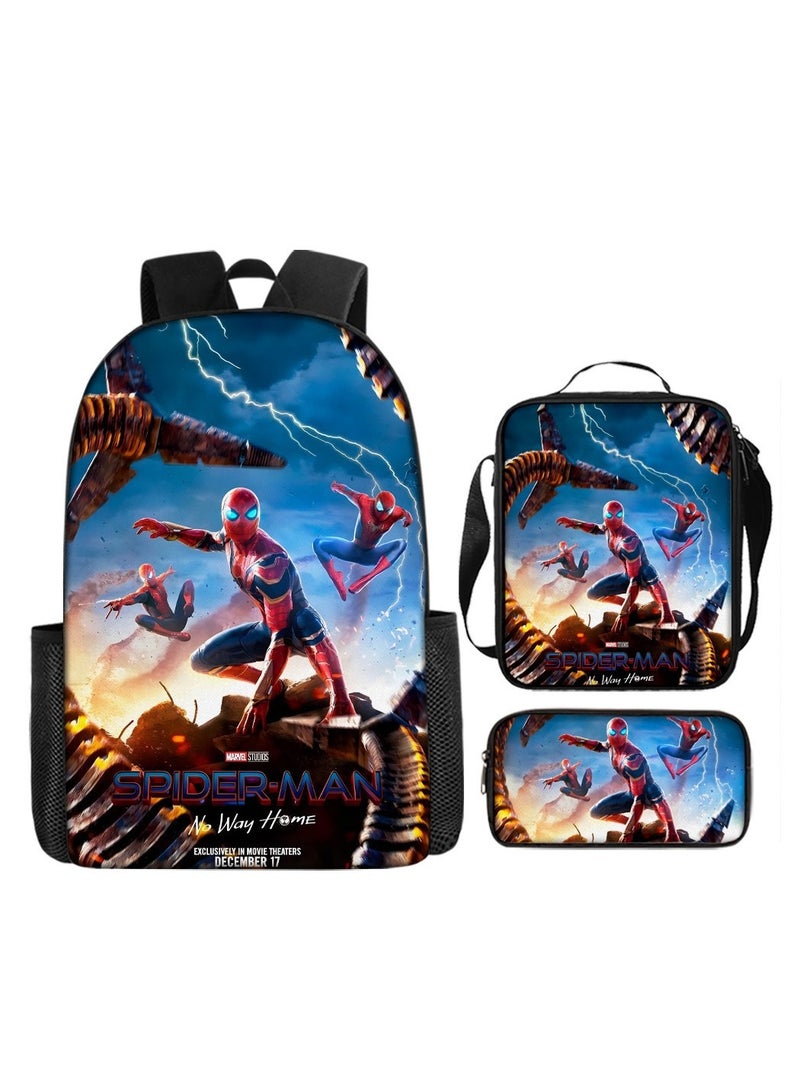 Spider-Man Student Backpack Three-Piece Set 29*16*42cm