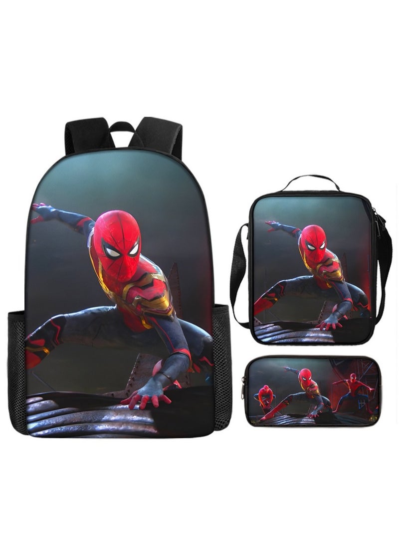 Spider-Man Student Backpack Three-Piece Set 29*16*42cm