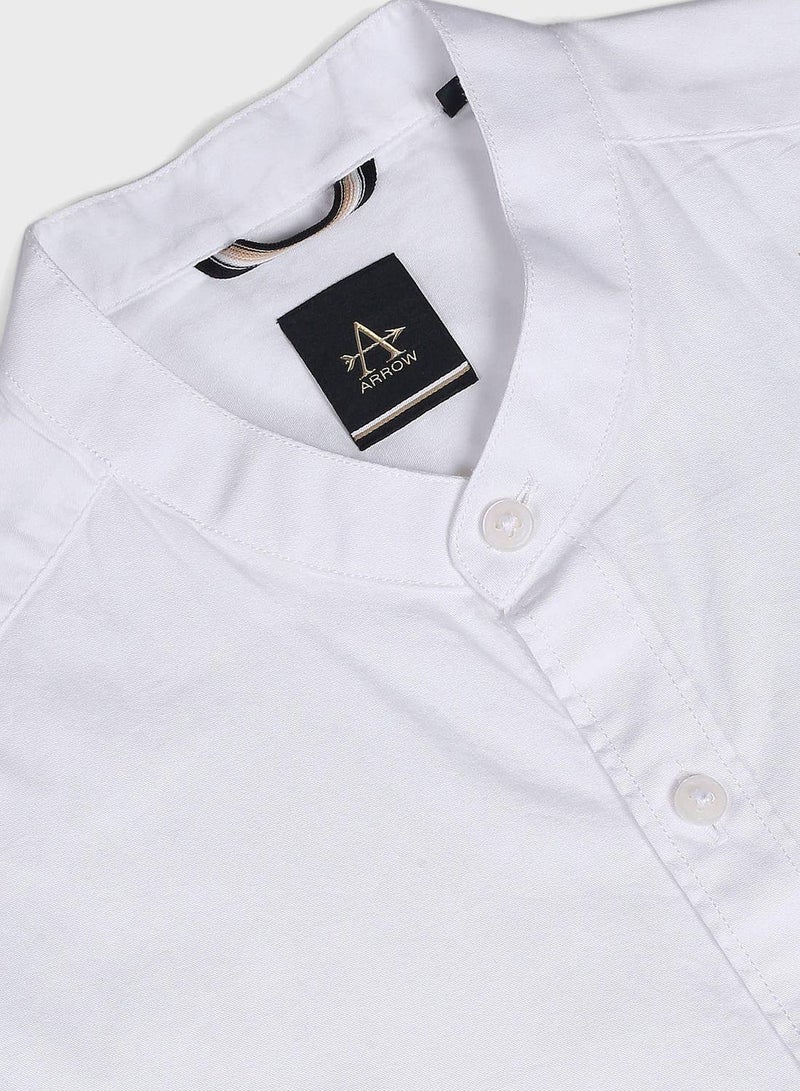 Mandarin Collar Regular Fit Shirt