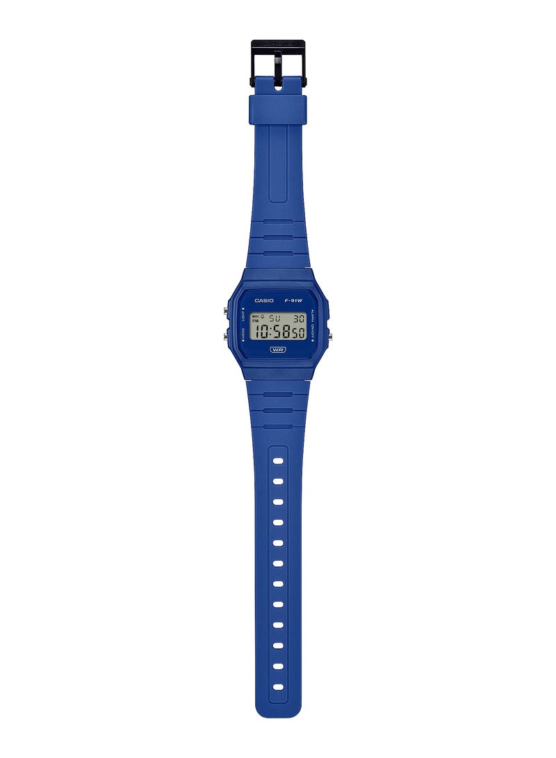 Digital Resin Band Unisex Watch F-91WB-2A1