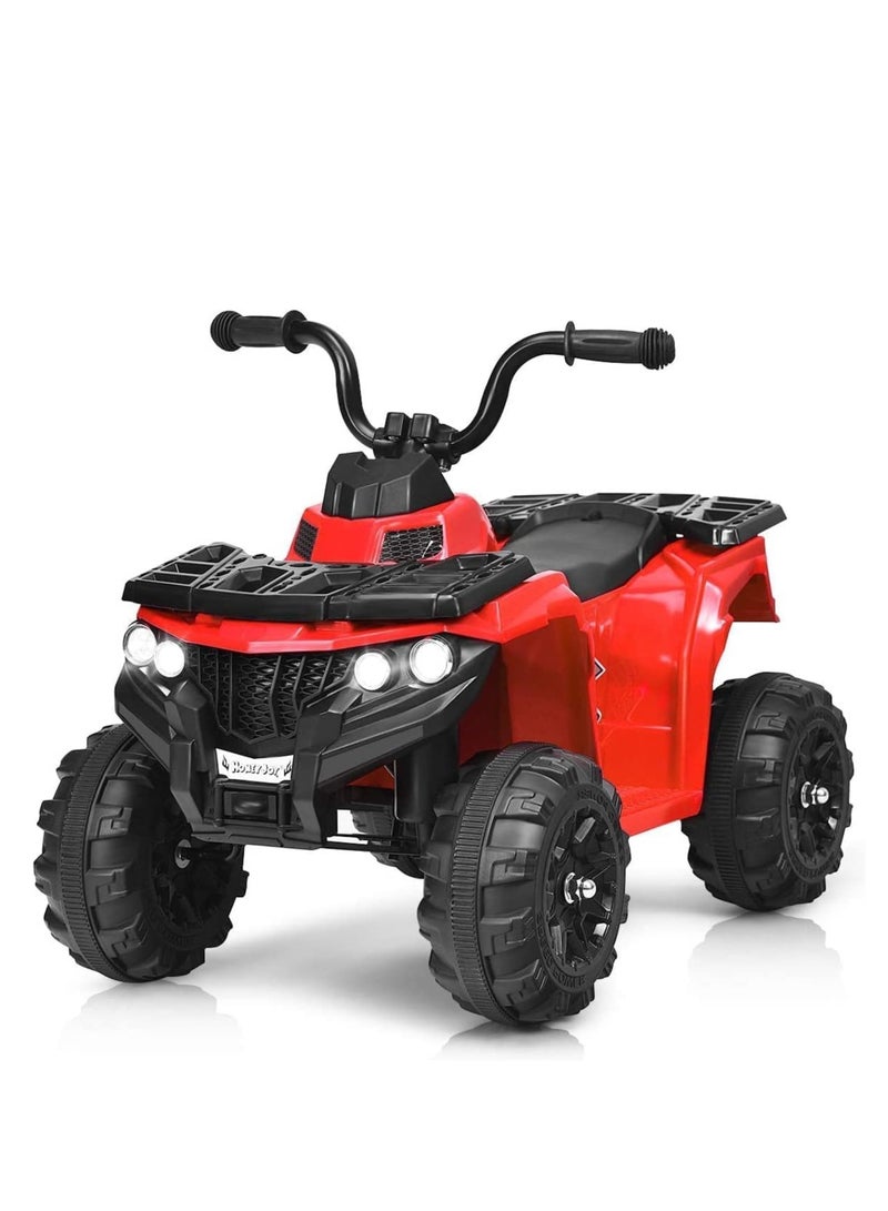 12V Battery Powered Electric ATV for Kids, 4-Wheeler Quad with Remote Control, LED Lights, 2 Speeds, Treaded Tires, Ride-On Vehicle for Boys & Girls