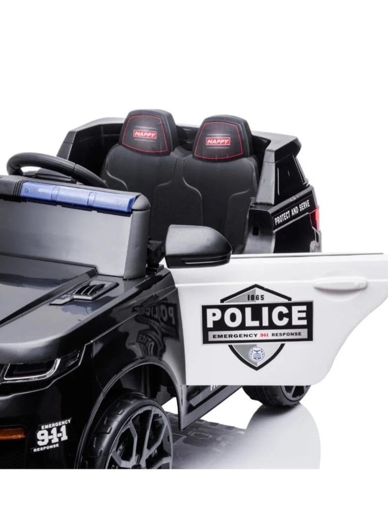 Electric Police 911 Ride-on Car For Kids - Remote Control, LED Lights