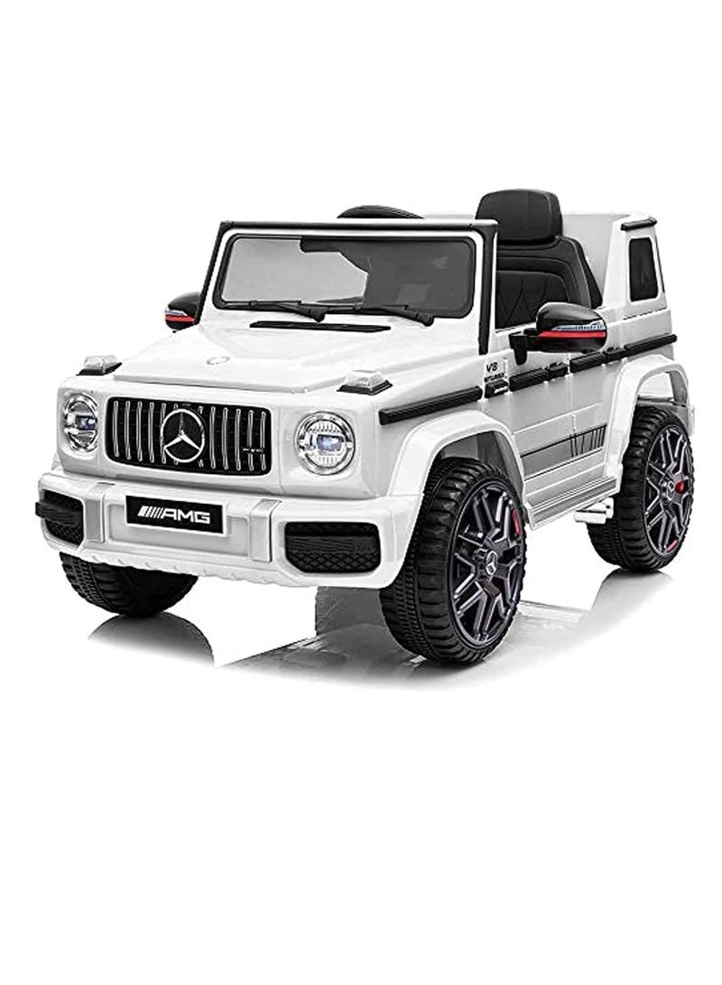 Licensed Mercedes-Benz AMG G63 Kids’ Ride-On Car with Remote Control and MP3 Functionality.