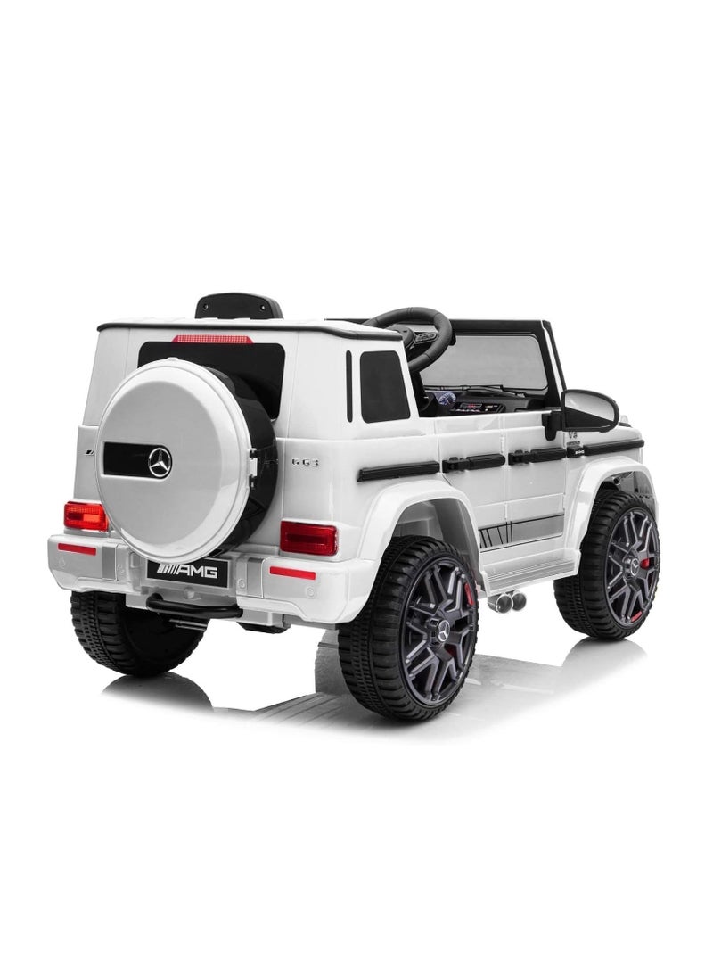 Licensed Mercedes-Benz AMG G63 Kids’ Ride-On Car with Remote Control and MP3 Functionality.