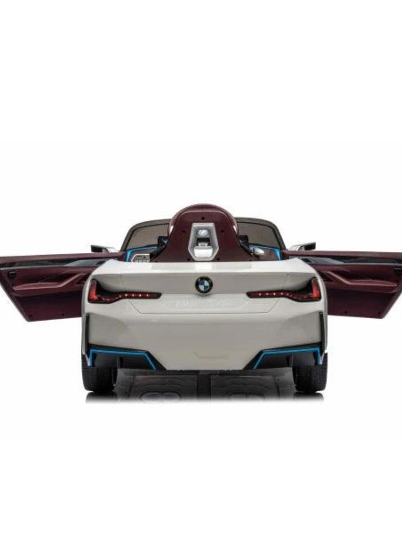 Licensed BMW i4 Electric Children's Vehicle – 12V7A Battery, Dual Motors, 2.4 GHz Remote Control, MP3 Player, Leather Seat, and EVA Wheels