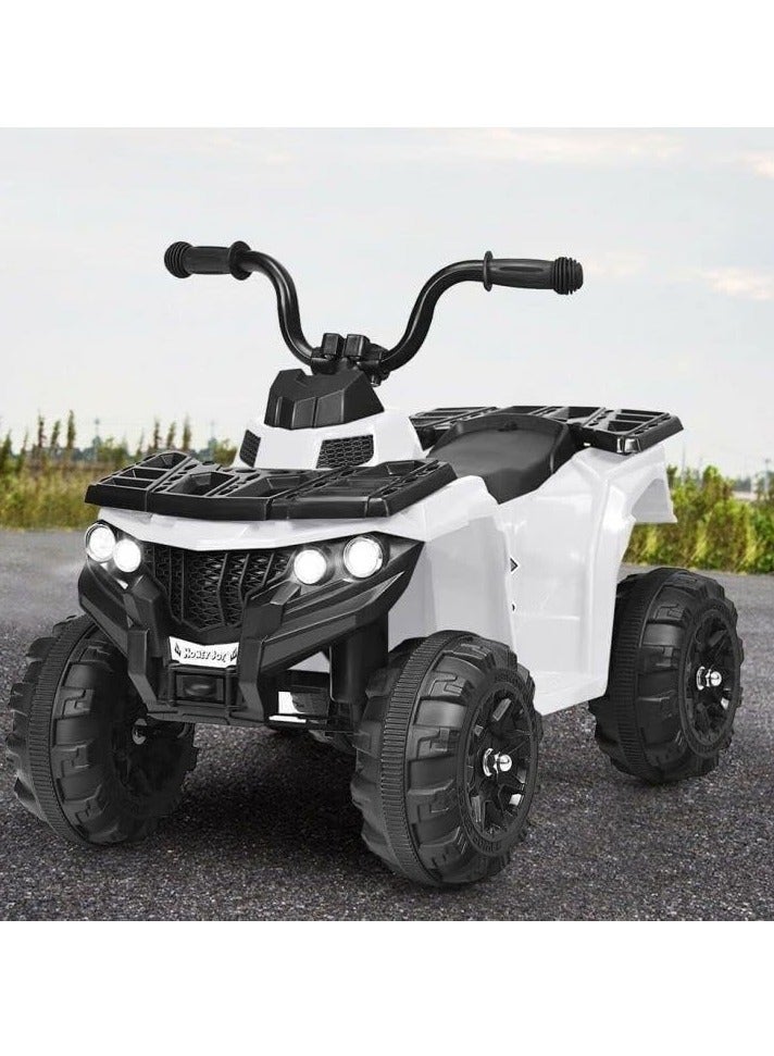 12V Battery Powered Electric ATV for Kids, 4-Wheeler Quad with Remote Control, LED Lights, 2 Speeds, Treaded Tires, Ride-On Vehicle for Boys & Girls