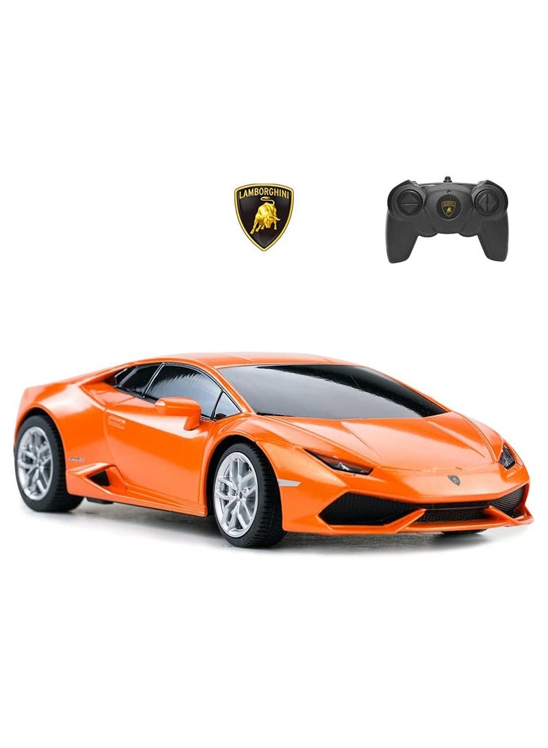 1:24 Scale Official Licensed Lamborghini HURACÁN LP610-4 Electric Remote Control Sport Racing Hobby Toy Car, RC Car Model Vehicle Gift for Boys, Girls, Teens and Adults - Orange