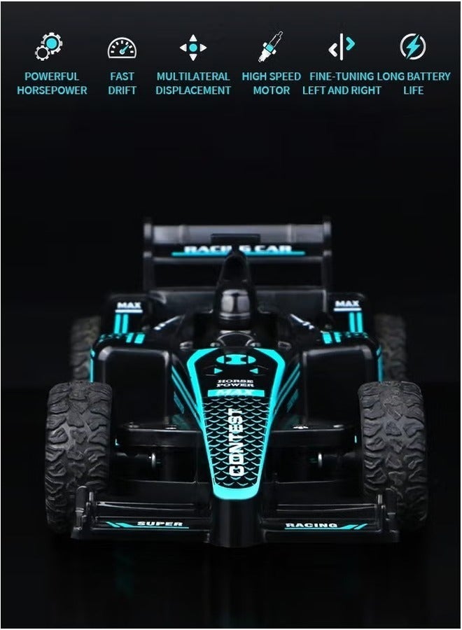 F1 Remote Control Car Electric RC Car Rechargeable Remote Control Stunt Car Toys Children's Simulation Electric Racing Four-wheel Drive Racing.