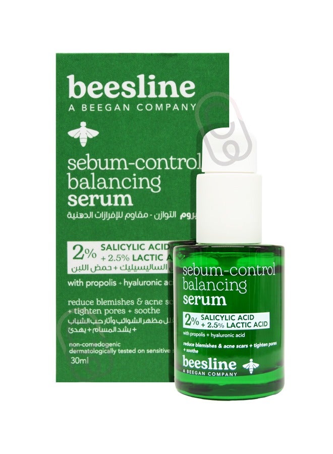 Sebum Control Balancing Salicylic Acid 2 %With Lactic acid 2.5 % With Hyaluronic Acid Serum 30ml