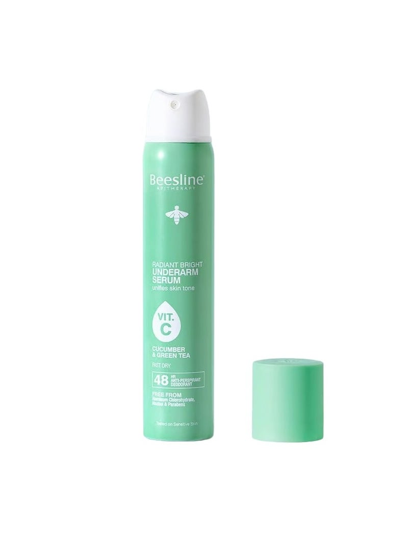 Anti-perspirant Deodorant Underarm Spray Serum With Cucumber and Green Tea 150ml