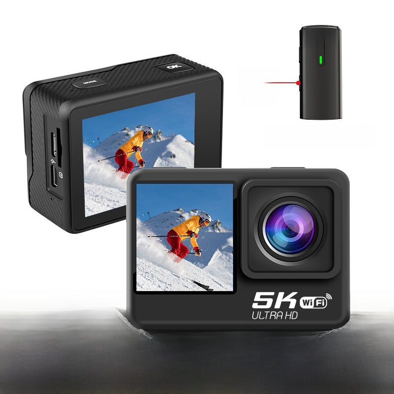 Wireless Microphone 5K Action Cam Outdoor Anti-Shake Wireless microphone +576 Camera +128G memory card