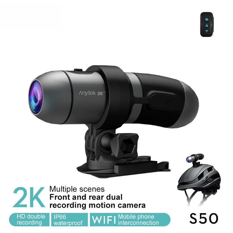 2K Dual-Record Sport Camera HD Waterproof Anti-Shake