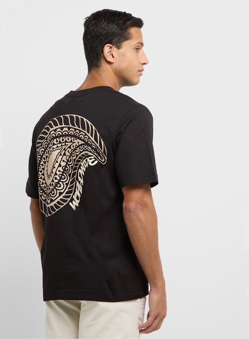 Jorbushwick Paisley Logo Crew Neck T-Shirt