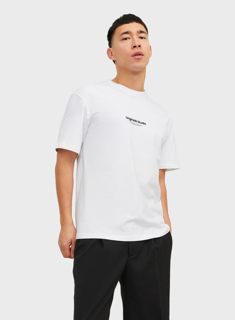 Jorvesterbro Logo Print  Crew Neck T-Shirt