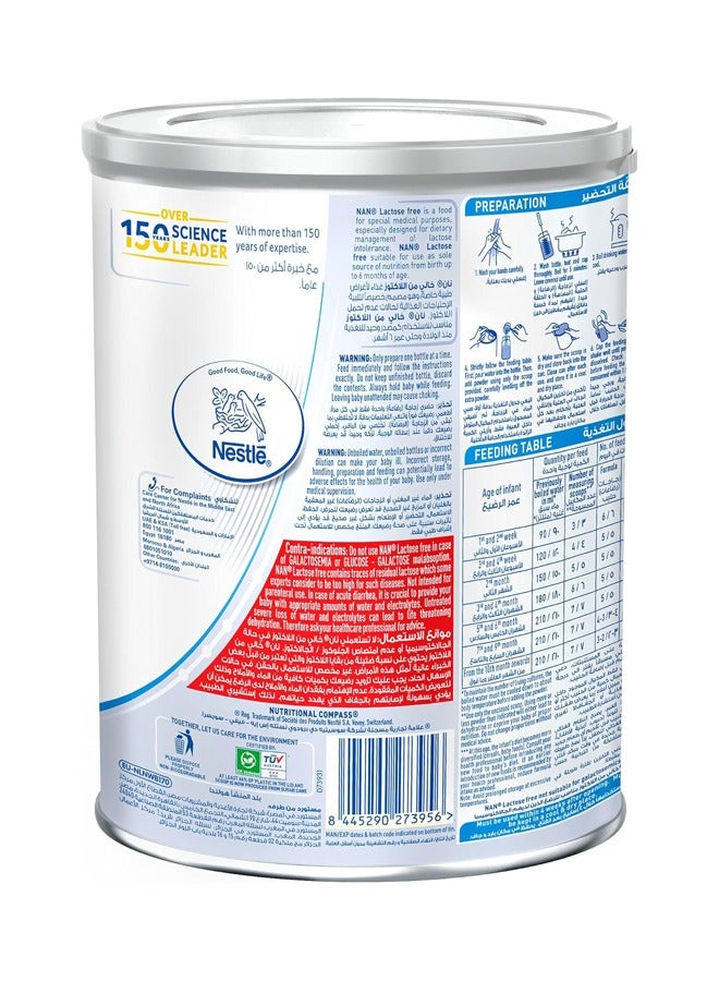 Nan Lactose Free – Lactose-Free Cow’s Milk Formula for Dietary Management, 400g