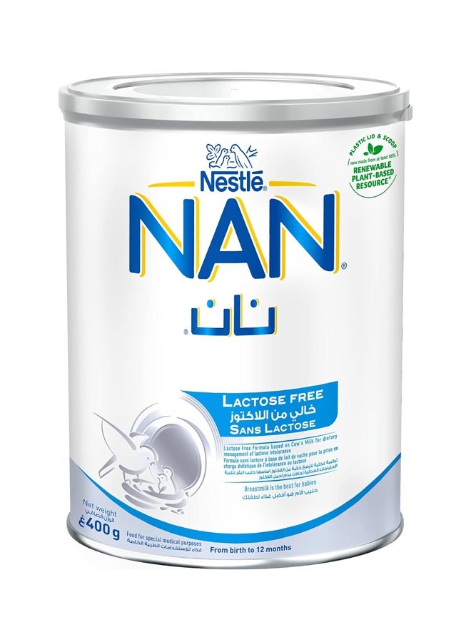 Nan Lactose Free – Lactose-Free Cow’s Milk Formula for Dietary Management, 400g