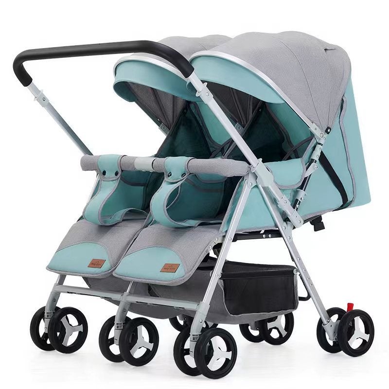 Portable elevator twin stroller two-way large and small baby double lightweight shock absorber folding trolley Exclusive links do not shoot