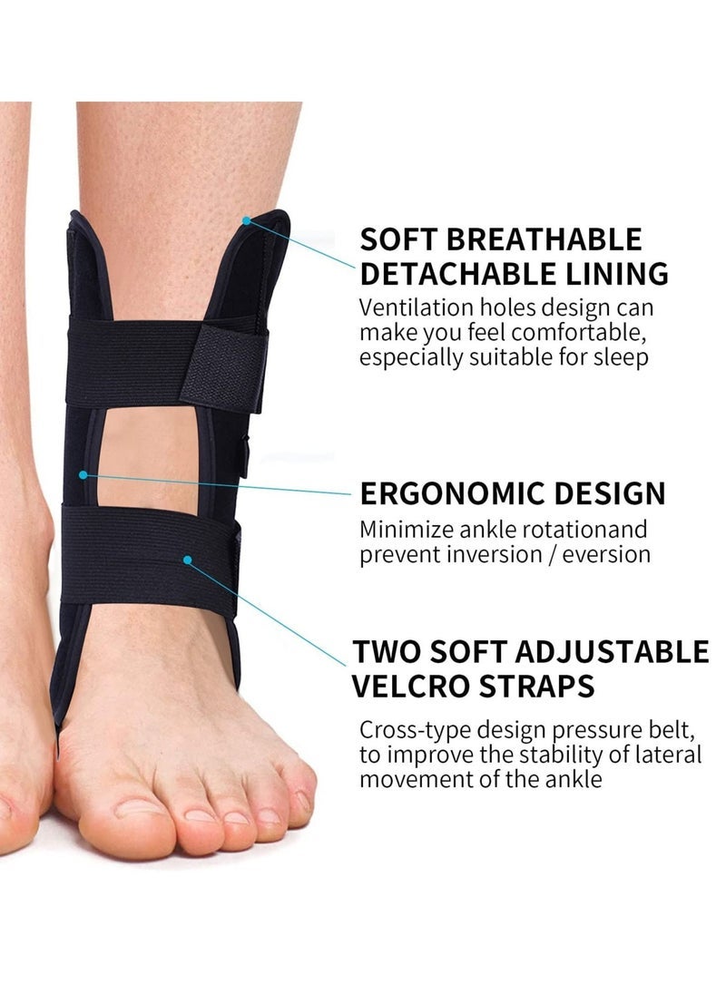 Adjustable Ankle Support Stabilizer, Fixed Ankle Fracture Splint Ankle Support Brace Care Accessories Protection Corrective Splint for Sprain and Arthritis Recovery