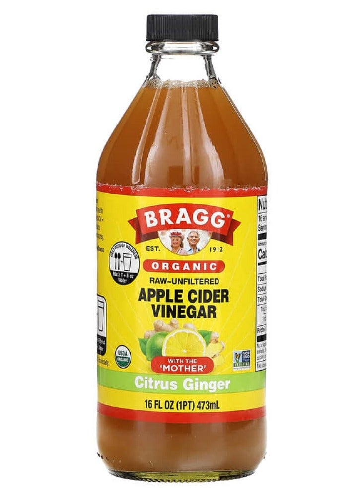 Apple Cider Vinegar With The Mother Citrus Ginger16 fl oz (473 ml)