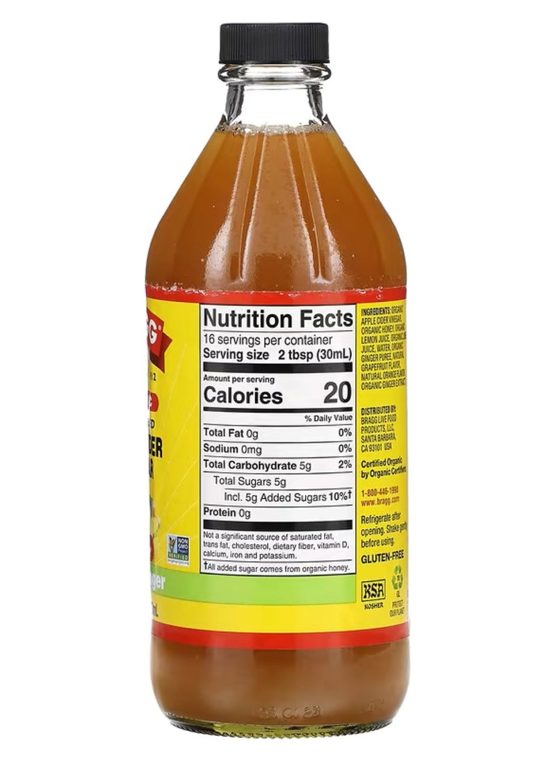 Apple Cider Vinegar With The Mother Citrus Ginger16 fl oz (473 ml)