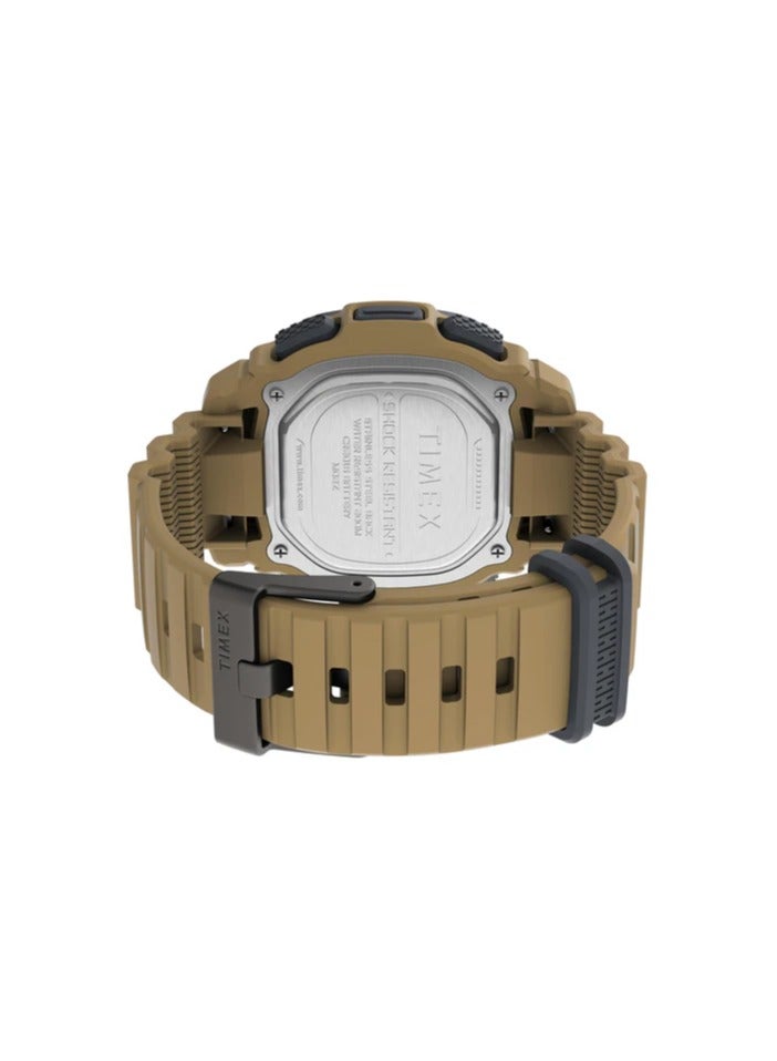 Timex Resin Digital Men's Watch With Tan Silicone TW2U56400