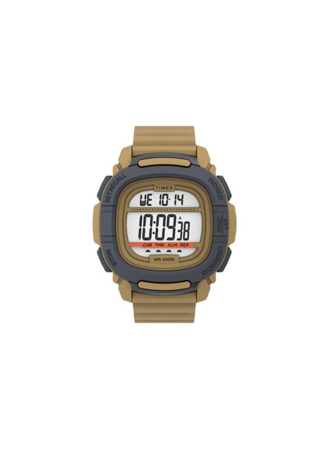 Timex Resin Digital Men's Watch With Tan Silicone TW2U56400