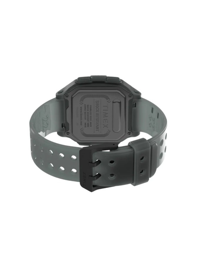 Timex Resin Digital Men's Watch With Grey Silicone TW2U56400