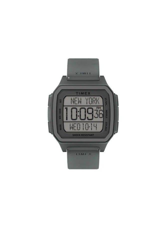 Timex Resin Digital Men's Watch With Grey Silicone TW2U56400