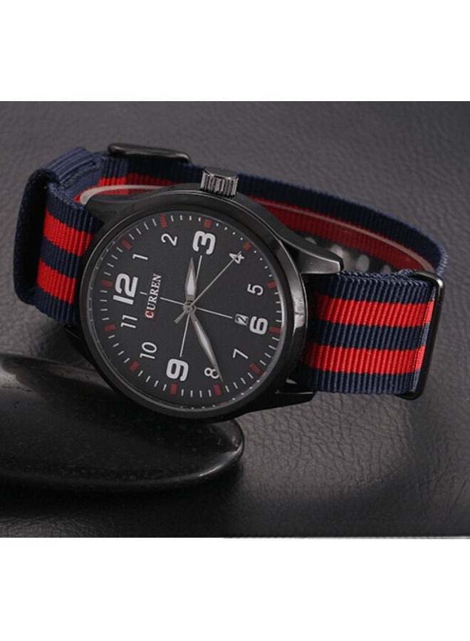 Men's Canvas Analog Watch - Durable and Stylish Timepiece with Classic Design for Everyday Wear